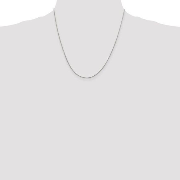 1mm Sterling Silver Solid Round Box Chain Necklace, 20 Inch - Picture 2 of 8